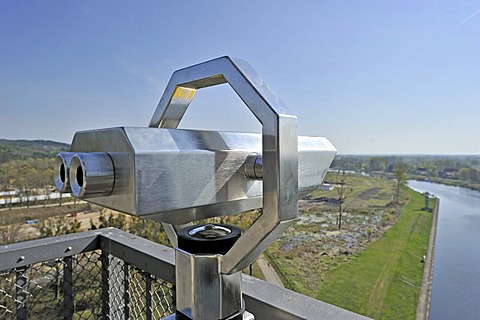 Binoculars on an observation terrace