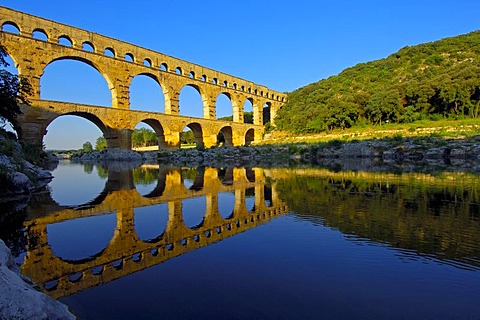 Pont du Gard, Roman aqueduct, Gard department, Provence, France, Europe