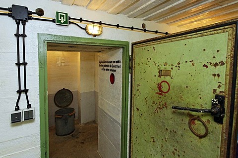 Gas lock of a bunker from the second World War, Atlantic Wall 1942, Bunker Museum Zoutelande, Walcheren, Zeeland, Netherlands, Benelux, Europe