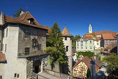 Altes Schloss or Burg Meersburg castle in Meersburg, Lake Constance, Baden-Wuerttemberg, Germany, Europe