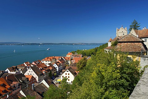 Altes Schloss or Burg Meersburg castle in Meersburg, Lake Constance, Baden-Wuerttemberg, Germany, Europe