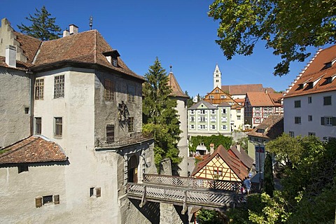 Altes Schloss or Burg Meersburg castle in Meersburg, Lake Constance, Baden-Wuerttemberg, Germany, Europe