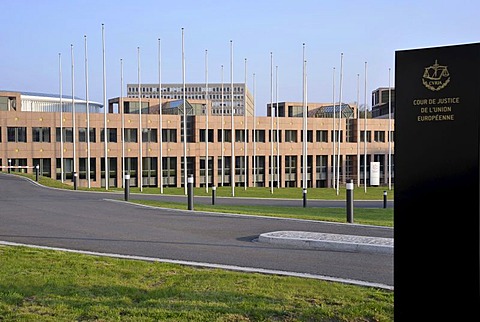 European Court of Justice, Boulevard Konrad Adenauer street, Kirchberg district, city of Luxembourg, Europe