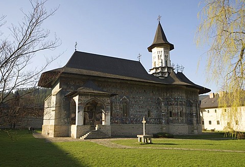 Monastery, Sucevi&a Monastery, Eastern Carpathians, Romania, Europe
