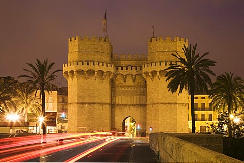 Torres de Serranos city gate, Valencia, Comunidad Valencia, Spain, Europe