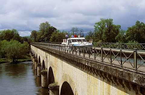 Canal bridge of Digoin, Saone-et-Loire, Burgundy, France, Europe