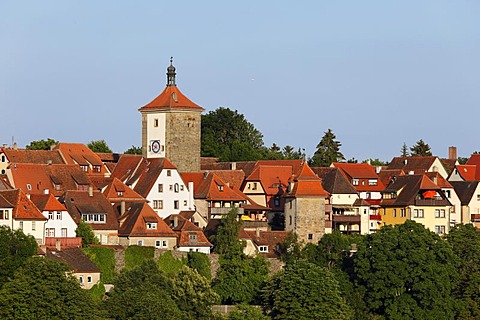 Siebersturm tower, Rothenburg ob der Tauber, Romantic Road, Middle Franconia, Franconia, Bavaria, Germany, Europe