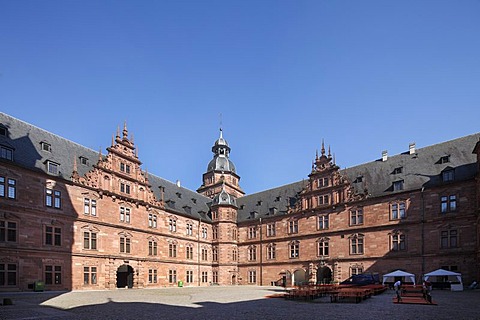 Schloss Johannesburg Castle, Aschaffenburg, Bavarian Lower Main, Lower Franconia, Franconia, Bavaria, Germany, Europe