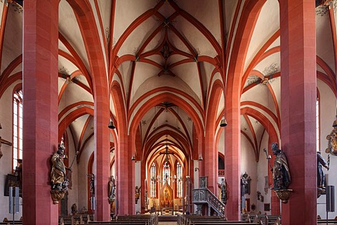 Parish Church of St. Andrew, Karlstadt, Main-Franconia region, Lower Franconia, Franconia, Bavaria, Germany, Europe