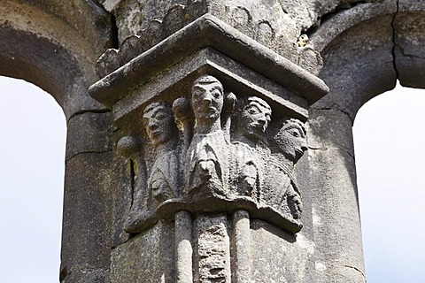 Detail in Kilfenora Cathedral, Burren, County Clare, Ireland, Europe