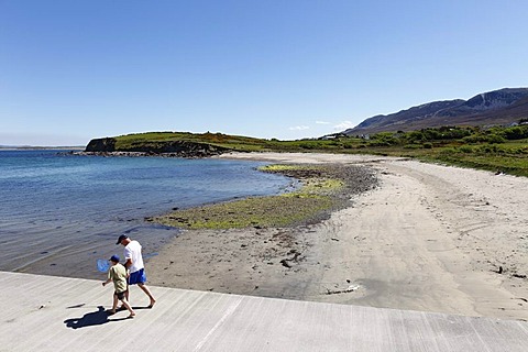 Beach of Lecanvey, Clew Bay, County Mayo, Connacht province, Republic of Ireland, Europe