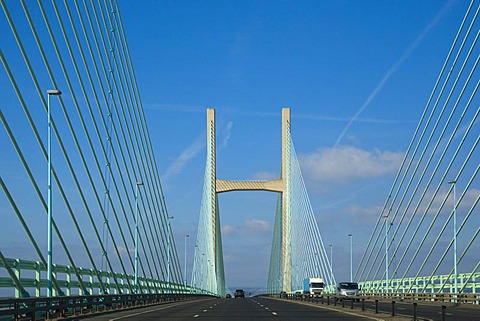 The Second Severn Crossing, Ail Groesfan Hafren, bridge over river Severn between England and Wales, United Kingdom, Europe