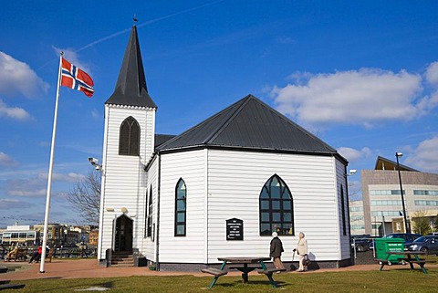 Norwegian Church Arts Centre and Coffee Shop, Cardiff Bay, Cardiff, Caerdydd, South Glamorgan, Wales, United Kingdom, Europe