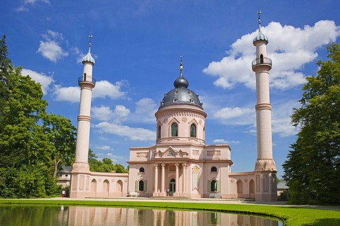 Mosque, Schloss Schwetzingen or Schwetzingen Castle palace gardens, Schwetzingen, Baden-Wuerttemberg, Germany, Europe