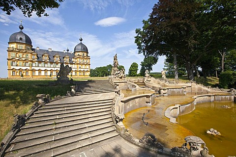 Seehof Palace and Park, Memmelsdorf, Upper Franconia, Bavaria, Germany, Europe