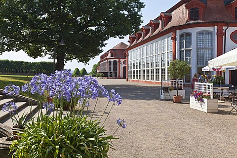 Orangery at Schloss Seehof castle and gardens, Memmelsdorf, Upper Franconia, Bavaria, Germany, Europe
