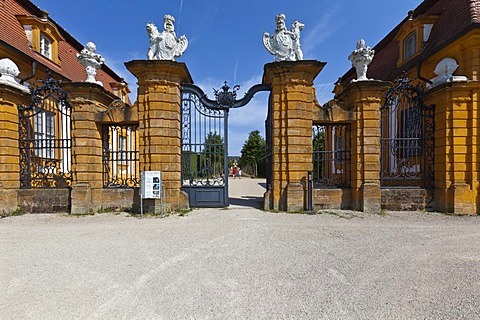 Schloss Seehof castle and gardens, Memmelsdorf, Upper Franconia, Bavaria, Germany, Europe