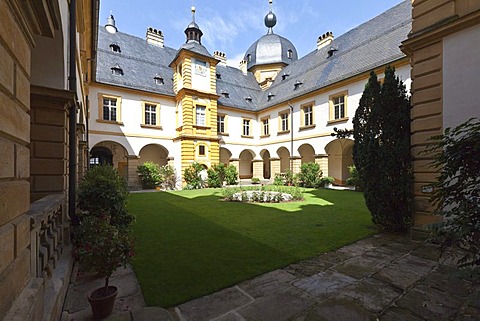 The State Office for the Preservation of Historical Monuments at Schloss Seehof castle and gardens, Memmelsdorf, Upper Franconia, Bavaria, Germany, Europe