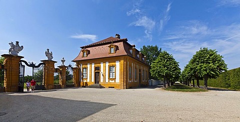 Schloss Seehof castle and gardens, Memmelsdorf, Upper Franconia, Bavaria, Germany, Europe