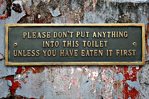 Funny toilet sign