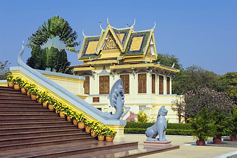 Royal Waiting Room in the Royal Palace, Phnom Penh, Cambodia, Indochina, Southeast Asia, Asia