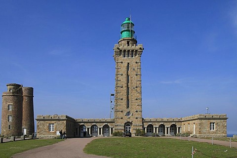 Old and new lighthouse, Cap Frehel, Cotes-d'Amor, Region Bretagne, France, Europe