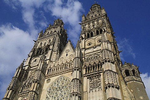 Cathedral of Saint-Gatien, Tours, Departement Inde-et-Loire, Region Centre, France, Europe