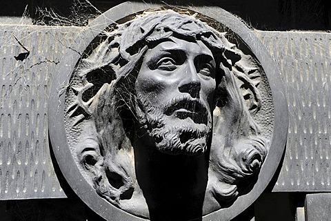 Jesus relief, La Recoleta Cemetery, Buenos Aires, Argentina, South America