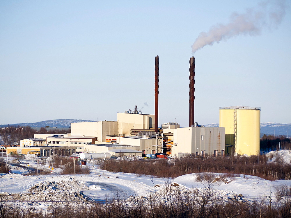 Waste incineration plant, Kiruna, Lapland, Northern Sweden, Sweden, Europe