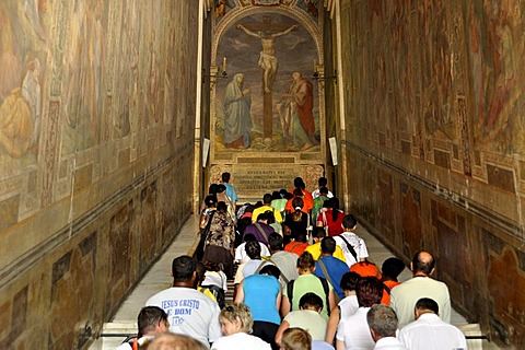 Holy stairs to the Chapel of San Lorenzo, Piazza di San Giovanni in Laterano, Rome, Lazio, Italy, Europe