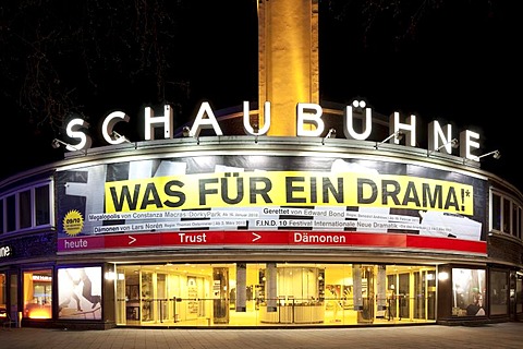 Schaubuehne theatre, Kurfuerstendamm street, Charlottenburg district, Berlin, Germany, Europe