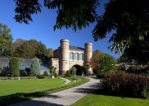 Botanical garden in the castle gardens, Karlsruhe, Baden-Wuerttemberg, Germany, Europe