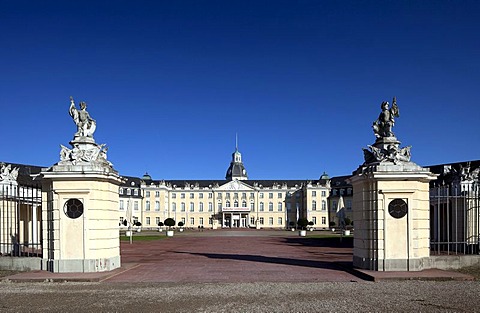 Schloss Karlsruhe castle, Karlsruhe, Baden-Wuerttemberg, Germany, Europe