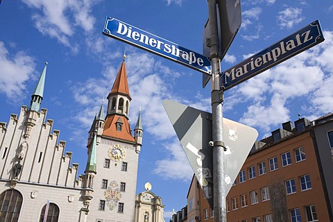 Old Town Hall, Marienplatz, Altstadt-Lehel district, Munich, Bavaria, Germany, Europe