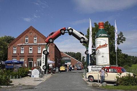 Car museum near the town of Norden, East Frisia, Lower Saxony, Germany, Europe