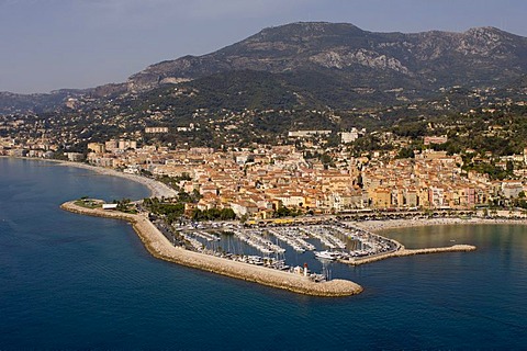 Aerial view, Menton, France, Cote d'Azur, Europe