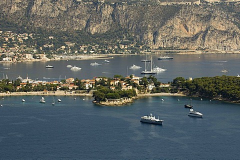 Aerial view, Saint-Jean-Cap-Ferrat, Departement Alpes-Maritimes, Region Provence-Alpes-Cote d'Azur, France, Cote d'Azur, Europe