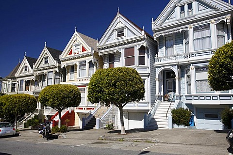 Painted Ladies on Alamo Square, San Francisco, California, USA, North America