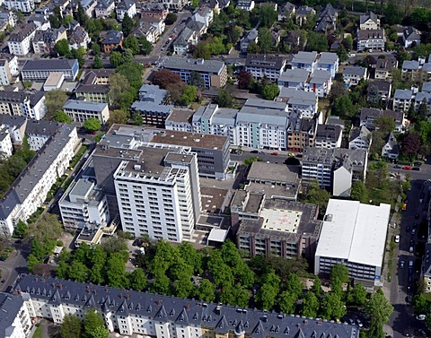 Aerial photo, Stiftungsklinikum Hospital, Koblenz, formerly Evangelisches Stift Hospital, Koblenz, Rhineland-Palatinate, Germany, Europe