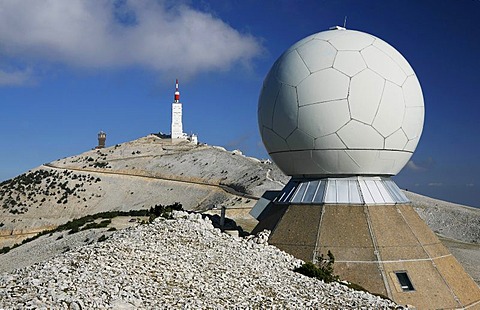 Observatory and weather station, Mont Ventoux, Mt. Ventoux, Provence, Southern France, France, Europe