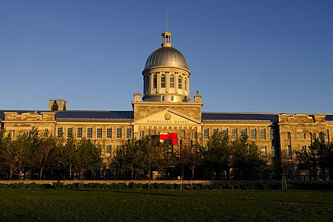 The building of the Bonsecours Market or Marche Bonsecours, Montreal, Quebec, Canada