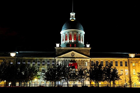 Building of the Bonsecours Market or Marche Bonsecours, Montreal, Quebec, Canada