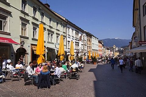 Main square, pedestrian zone, Villach, Carinthia, Austria, Europe