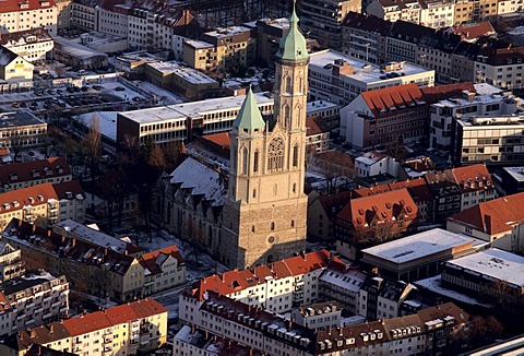 Aerial view of the St Andreas Kirche church, Brunswick or Braunschweig, Lower Saxony, Germany, Europe