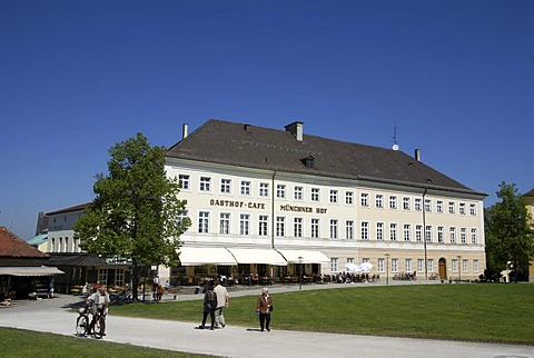 Inn, cafe, Muenchner Hof, Altoetting, Bavaria, Germany, Europe