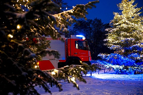 Fire-fighting operations at Christmas time