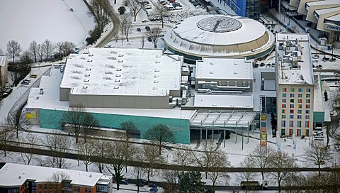 Aerial view, city hall, Bochum, Ruhrgebiet region, North Rhine-Westphalia, Germany, Europe