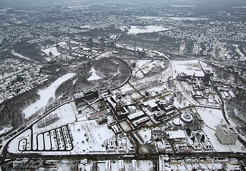 Aerial photo, opening ceremony of Ruhr2010, European Capital of Culture, Essen, Ruhr area, North Rhine-Westphalia, Germany, Europe