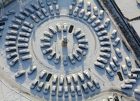 Aerial photo, Bockum-Hoevel Automeile Potthoff, car dealer, Hamm, Ruhr area, North Rhine-Westphalia, Germany, Europe