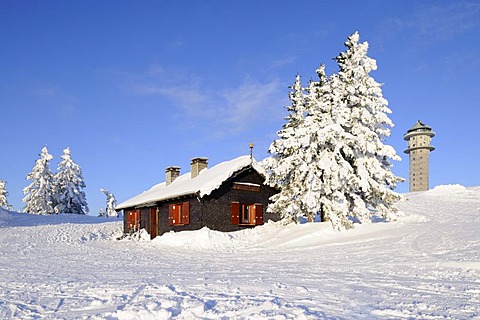 House of the mountain rescue on Mt Feldberg, Black Forest, Baden-Wuerttemberg, Germany, Europe